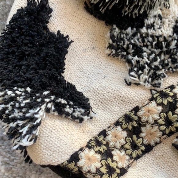 Boho black and cream tote bag - Picture 4 of 8